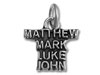 Sterling Silver Matthew, Mark, Luke, John Charm