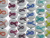 Awareness Ribbon Lampwork Beads