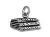 Sterling Silver Stack of Fabric Charm