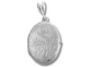 Oval Silver Locket with Designs