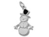 Black and White Enamel Snowman Charm