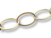 Gold Flat Oval Chain by Foot