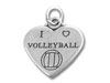 I Love Volleyball Charm