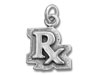 Silver "Rx" Pharmacy Symbol Charm