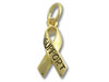 "Support" Gold Plated Awareness Ribbon