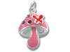 Sterling Silver Enamel Mushroom Charm
