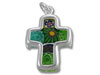 Sterling Silver Cross Italian Murano