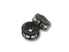 5mm Rondell Black Plastic with Crystal 10pcs