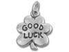 Silver Good Luck Clover Charm