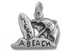 Silver Life's a Beach Charm