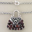Garnet Purse Marcasite Necklace