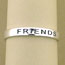 Silver Message "Friends" Band Ring