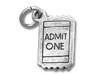 Admit One Ticket Charm