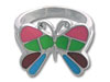 Multi Color Enamel Butterfly Ring