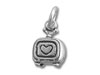 Sterling Silver Heart Television Charm