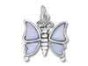 Blue Shell Butterfly Enamel Charm