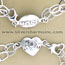 2 Strand Link Silver Message Bracelet