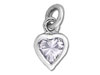 Sterling Silver Clear CZ Heart Charm
