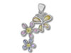 Butterfly and 2 Flowers Pendant