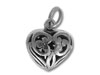 3D Filigree Puffed Heart Charm