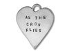 Silver Heart 'As the Crow Flies' Charm