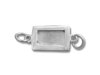 Sterling Silver Rectangle Link Picture Frame Charm