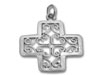 Shiny Large Filigree Cross Charm