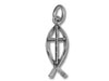 Sterling Silver Fish Cross Charm