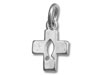 Silver Fish Cutout Cross Charm