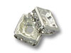 8mm Silver Plated Squaredelle 10pcs