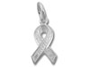 3D Sterling Silver Awareness Ribbon Charm