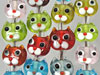 Multicolor Cat Glass Beads