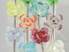 Multicolor Rose Glass Beads