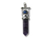 Amethyst with Blue Lapis Pendant