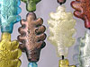 Leaf Style Multi Color Glass Beads