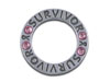Pink Crystal Affirmation Band "Survivor" Ribbon