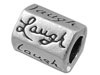 "Laugh" Silver Spacer Bead