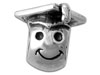 Smiley Face with Graduate's Cap Spacer Bead