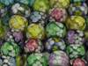 Multi Color Flower Design Lampwork Glass Beads