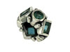 Aqua Cubic Zirconia Spacer Bead