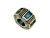 Aqua Rectanglar CZ Spacer Bead