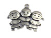2 Girls and 1 Boy Silver Charm