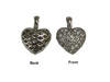 Cubic Zirconia 3D Heart Locket