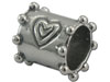 Heart Silver Spacer Bead