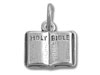 Sterling Silver Open Shiny Holy Bible Charm