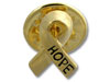 Gold Plated "Hope" Ribbon Pin