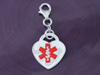 Red Enamel Heart Medical ID Charm