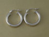 Silver 18mm 3mm Hoop Earrings