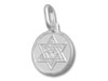 Sterling Silver Shiny Round Star of David Charm