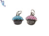 Pink Enamel Cupcake Charm